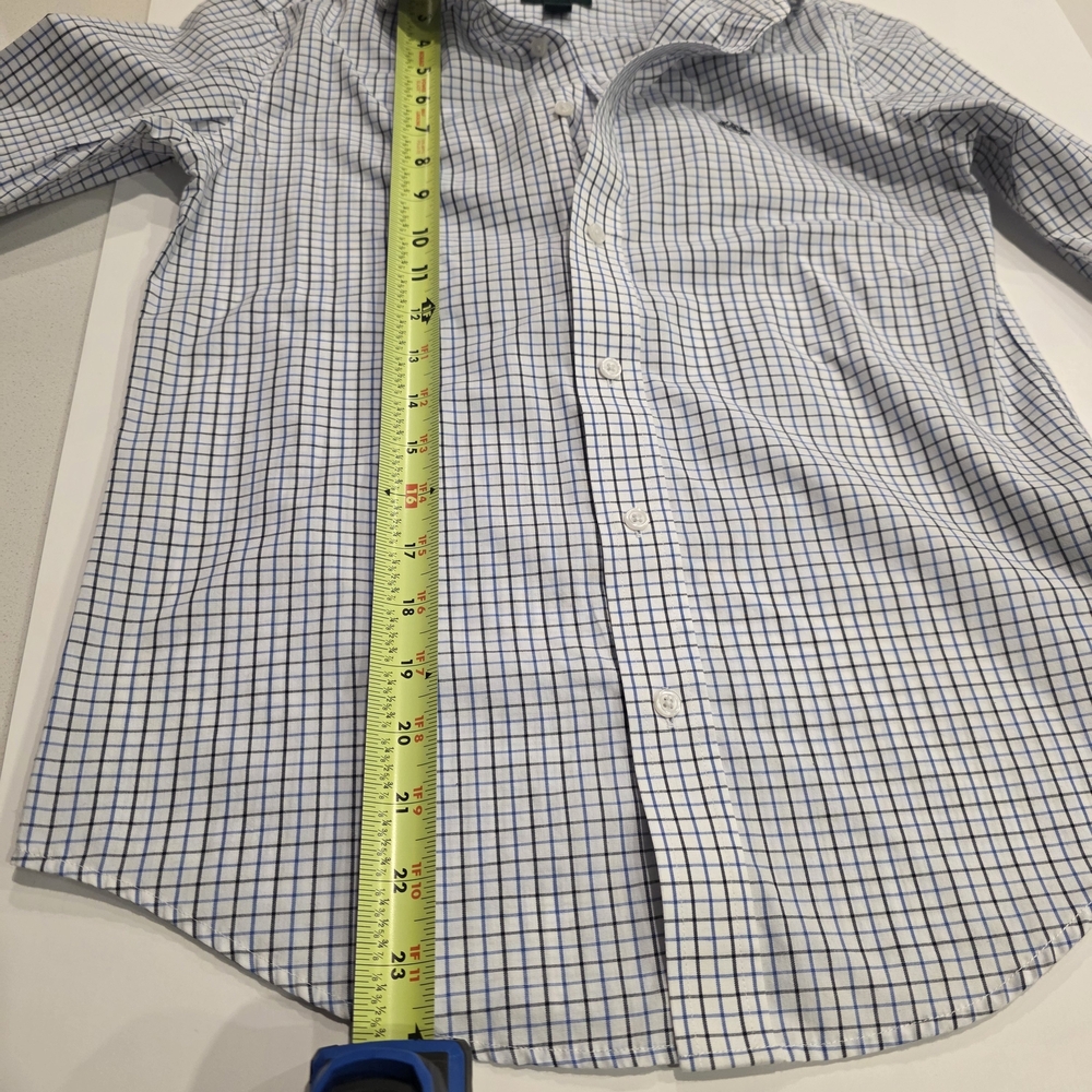 Lauren Ralph Lauren Kids Button-Up Shirt Blue Check Dress Shirt Size 12 - Picture 12 of 16